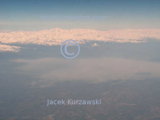 France,Alpes,winter,mountains snow-covered Alpes,aerial image,flight from Bergamo to Marseille