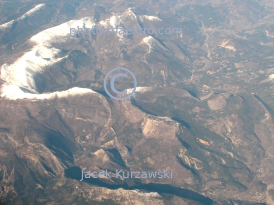 France,Alpes,winter,mountains snow-covered Alpes,aerial image,Provence,Castillon Lake