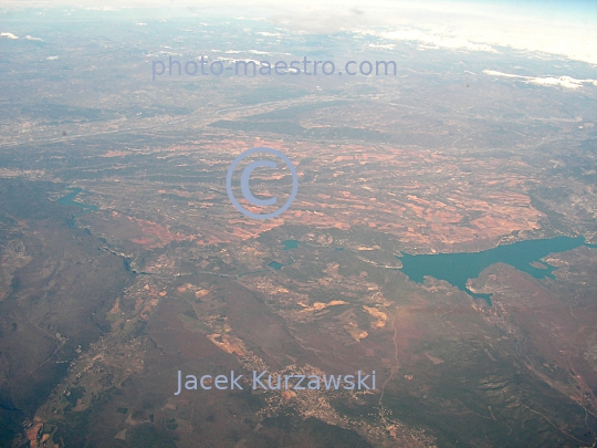 France,Alpes,winter,mountains snow-covered Alpes,aerial image,Provence,lake of Sainte Croix,lake