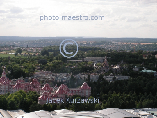 France-Marne La Valee-Disnayland Paris,panoramical view,aerophotography