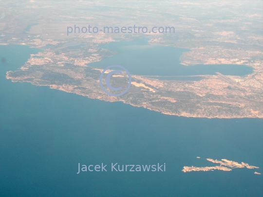 France,Marseille,Gulf of Lion,Alpes,winter,mountains snow-covered Alpes,aerial image,Provence