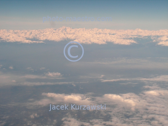 France,massif Mont Blanc,Alpes,winter,mountains snow-covered Alpes,aerial image,flight from Bergamo to Marseille