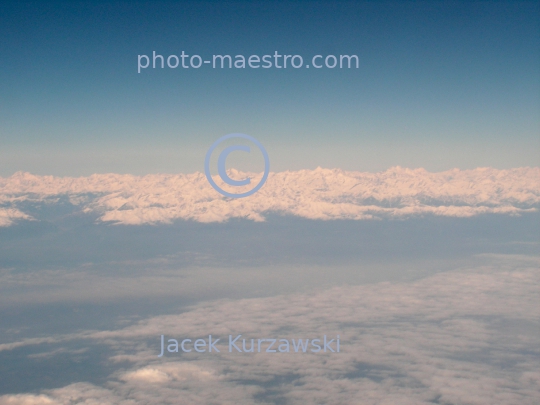 France,massif Mont Blanc,Alpes,winter,mountains snow-covered Alpes,aerial image,flight from Bergamo to Marseille