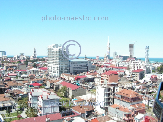 Georgia,Batumi,city center,architecture,buildings ,architecture,panoramical view,Black Sea,aerial image,mountains