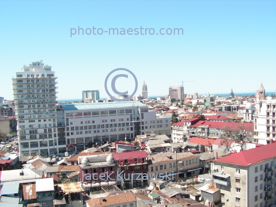 Georgia,Batumi,city center,architecture,buildings ,architecture,panoramical view,Black Sea,aerial image,mountains