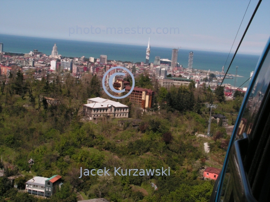 Georgia,Batumi,city center,architecture,buildings ,architecture,panoramical view,Black Sea,aerial image,mountains,fenicular