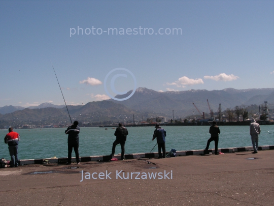 Georgia,Batumi,city center,architecture,buildings ,architecture,panoramical view,boulvard,harbour,port,Black Sea,fishing people