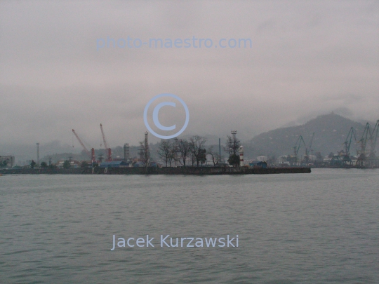 Georgia,Batumi,city center,architecture,buildings,port,harbour,boulvard,twilight,rainy weather,Black Sea