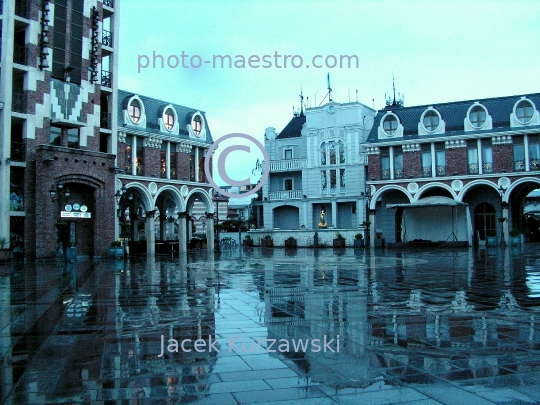 Georgia,Batumi,city center,architecture,buildings,rainy weather,architecture,panoramical view,twilight,rainy weather,ilumination