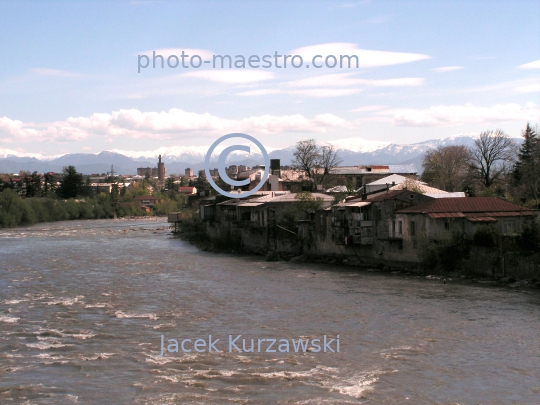 Georgia,Kutaisi,Imeretia Region,architecture,roads,comuniaction,city center,Rioni river,traditional houses,mountains