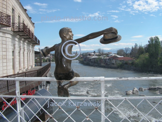 Georgia,Kutaisi,Imeretia Region,architecture,roads,comuniaction,city center,Rioni river,traditional houses,mountains,sculpture,monouments