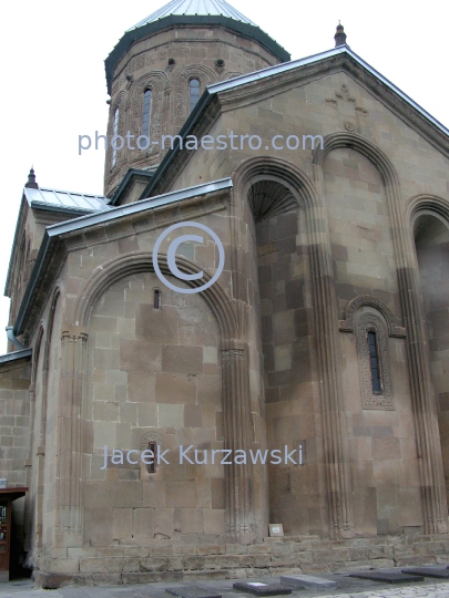 Georgia,Mccheta,Mccheta-Mtianetia Region,architecture,monouments,buildings,panoramical view,panoramical image,details,Monastery