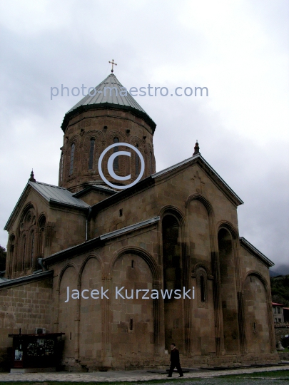 Georgia,Mccheta,Mccheta-Mtianetia Region,architecture,monouments,buildings,panoramical view,panoramical image,details,Monastery