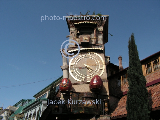 Georgia,Tibilisi,capital city of Georgia,city center,architecture,buildings,Old Town,panoramical image,Rezo Gabriadze,clock tower