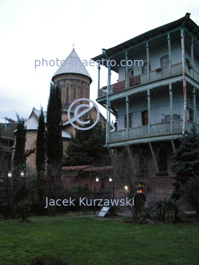 Georgia,Tibilisi,capital city of Georgia,city center,Old Town,architecture,buildings,ilumination.twilight