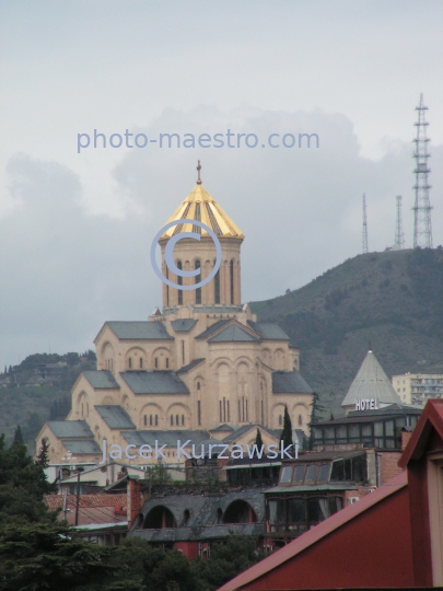 Georgia,Tibilisi,capital city of Georgia,city center,Old Town,architecture,buildings,traditional buildings,Kura,river,Cathedral