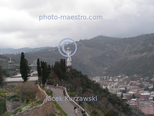 Georgia,Tibilisi,city center,Old Town,architecture,buildings,traditional buildings,history,panoramical view,mother of Georgia