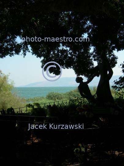 Israel,Holy Land,Tabgha,Galilee,Tyberias sea,mountains