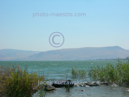 Israel,Holy Land,Tabgha,Galilee,Tyberias sea,mountains