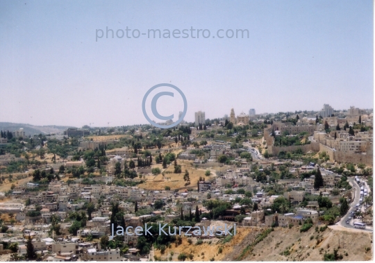 Israel,Jerusalem,antiquity,panoramical view,city walls