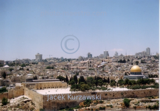 Israel,Jerusalem,antiquity,panoramical view,city walls,Al Aksa