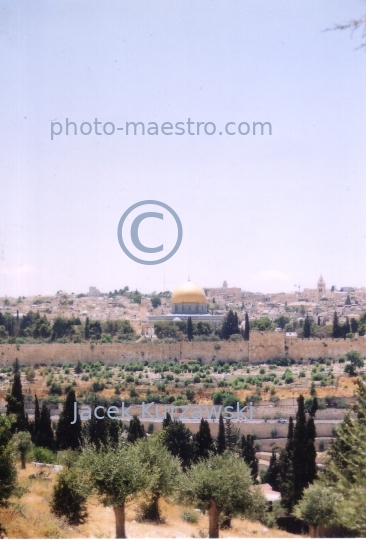 Israel,Jerusalem,antiquity,panoramical view,city walls,Al Aksa