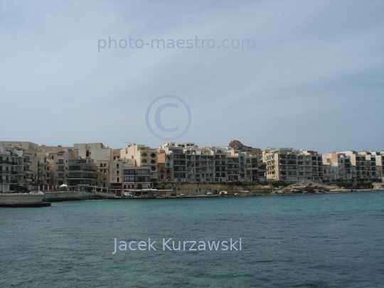 Malta,Gozo,beach,Xwejni Bay,buildings,village,sea