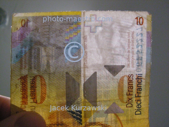 money,note,CHF,10francs,watermark,security