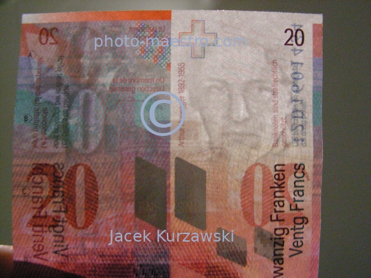 money,note,CHF,20francs,watermark,security