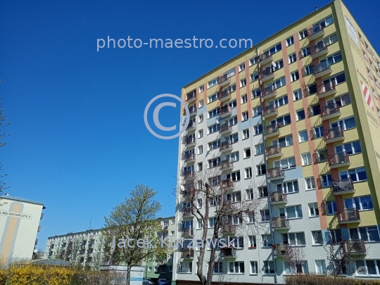 Poland,Bydgoszcz,Kuyavian-Pomeranian Voivodeship,ambience,spring,residentail district from communist period