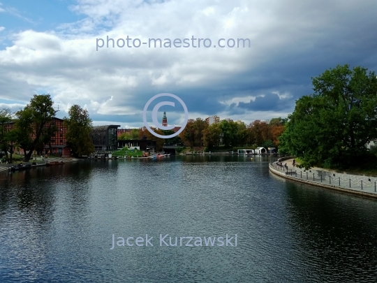 Poland,Bydgoszcz,Kuyavian-Pomeranian Voivodeship,architecture,city center, Brda River,Old Town,Mill Island