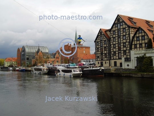 Poland,Bydgoszcz,Kuyavian-Pomeranian Voivodeship,architecture,city center,Brda river ,grenairies,banking buildings,modern architecture