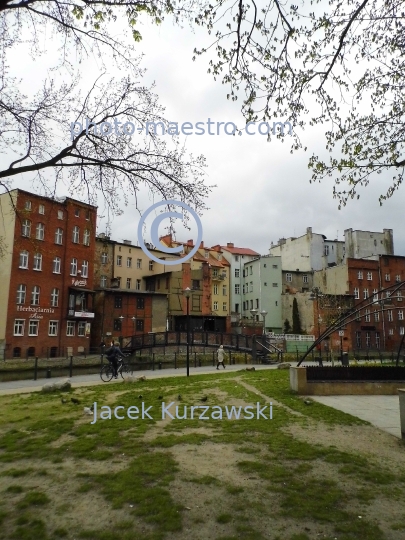 Poland,Bydgoszcz,Kuyavian-Pomeranian Voivodeship,architecture,city center,Brda river,Mill Island,Venice of Bydgoszcz