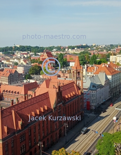 Poland,Bydgoszcz,Kuyavian-Pomeranian Voivodeship,architecture,city centermaerial view