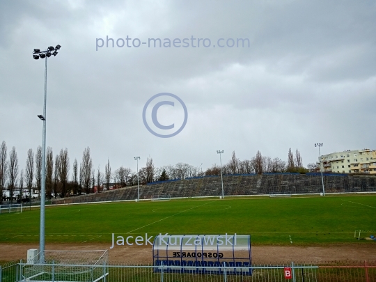 Poland,Bydgoszcz,Kuyavian-Pomeranian Voivodeship,architecture,roads,Wyzyny district,architecture from comunist period,stadium