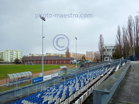 Poland,Bydgoszcz,Kuyavian-Pomeranian Voivodeship,architecture,roads,Wyzyny district,architecture from comunist period,stadium