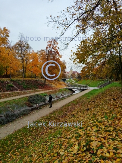 Poland,Bydgoszcz,Kuyavian-Pomeranian Voivodeship,Brda,river,ambience,Chanel of Brda,Okole district,Park,atumn,ambience