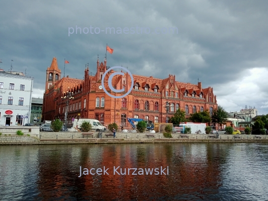 Poland,Bydgoszcz,Kuyavian-Pomeranian Voivodeship,city center,daily life in Bydgoszcz,summer,architecture,cty center,Brda river,Post office