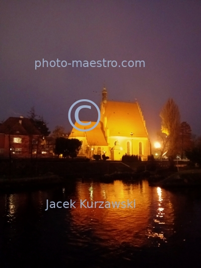 Poland,Bydgoszcz,Kuyavian-Pomeranian Voivodeship,Old Town,architecture,city center,Christmas,night,Cathedral church