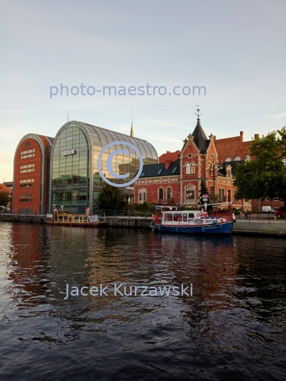 Poland,Bydgoszcz,Kuyavian-Pomeranian Voivodeship,Old Town,architecture,Lloyd's Palace,twilight,sunset,Brda river