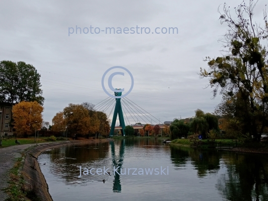 Poland,Bydgoszcz,Kuyavian-Pomeranian Voivodeship,water tower, architecture,autumn,city center,Brda river,autumn