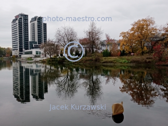 Poland,Bydgoszcz,Kuyavian-Pomeranian Voivodeship,water tower, architecture,autumn,city center,Brda river,autumn