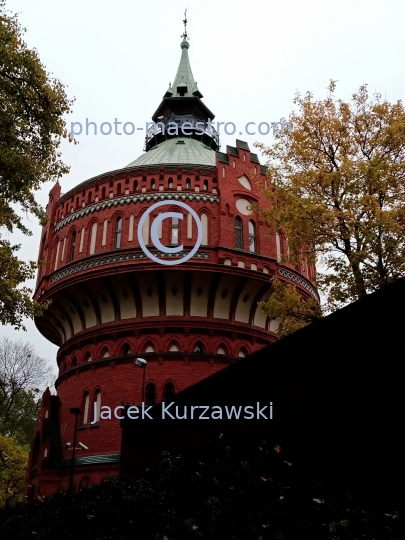 Poland,Bydgoszcz,Kuyavian-Pomeranian Voivodeship,Wzgorze Dabrowskiego,park,autumn,water tower