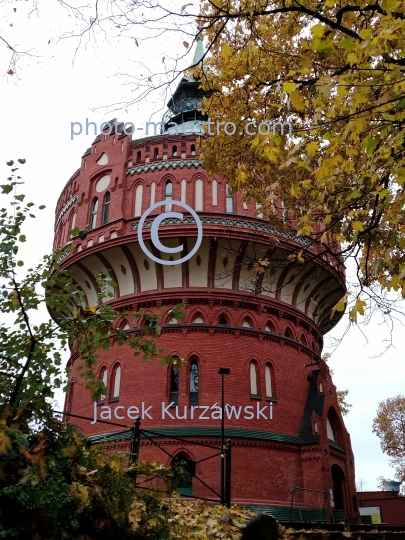 Poland,Bydgoszcz,Kuyavian-Pomeranian Voivodeship,Wzgorze Dabrowskiego,park,autumn,water tower