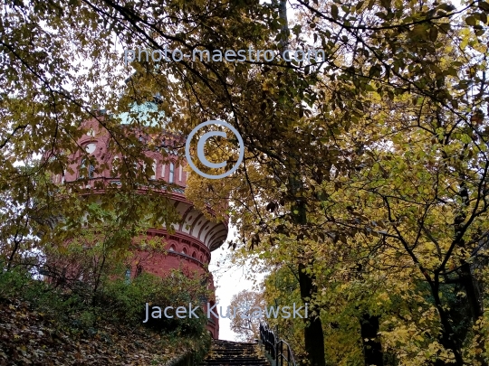 Poland,Bydgoszcz,Kuyavian-Pomeranian Voivodeship,Wzgorze Dabrowskiego,park,autumn,water tower