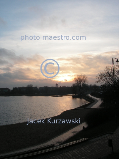 Poland,Chelmza,Kuyavian-Pomeranian Voivodeship,architecture,nature,lake,sunset,ambience