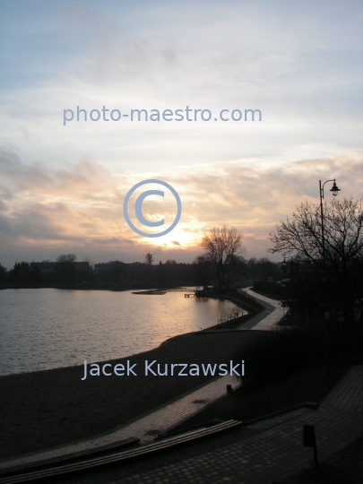 Poland,Chelmza,Kuyavian-Pomeranian Voivodeship,architecture,nature,lake,sunset,ambience