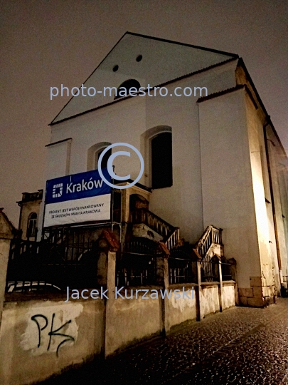 Poland,Cracow,Lesser Poland Voivodeship,architecture,monouments,history,Kazimierz District,ambience,illumination,Sinagogue