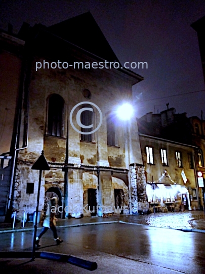 Poland,Cracow,Lesser Poland Voivodeship,architecture,monouments,history,Kazimierz District,ambience,illumination,Sinagogue