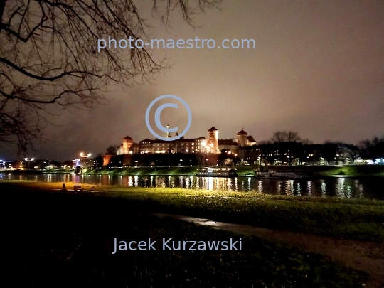 Poland,Cracow,Lesser Poland Voivodeship,architecture,monouments,history,Wawel castle,Vistula River,ambience,illumination